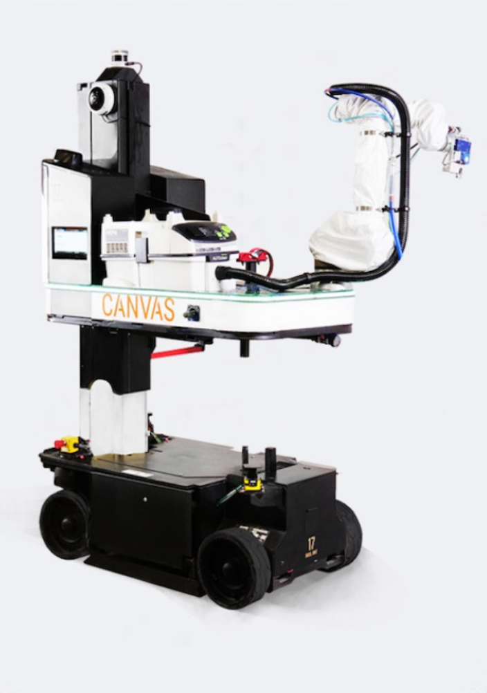 Canvas Basil drywall finishing robot