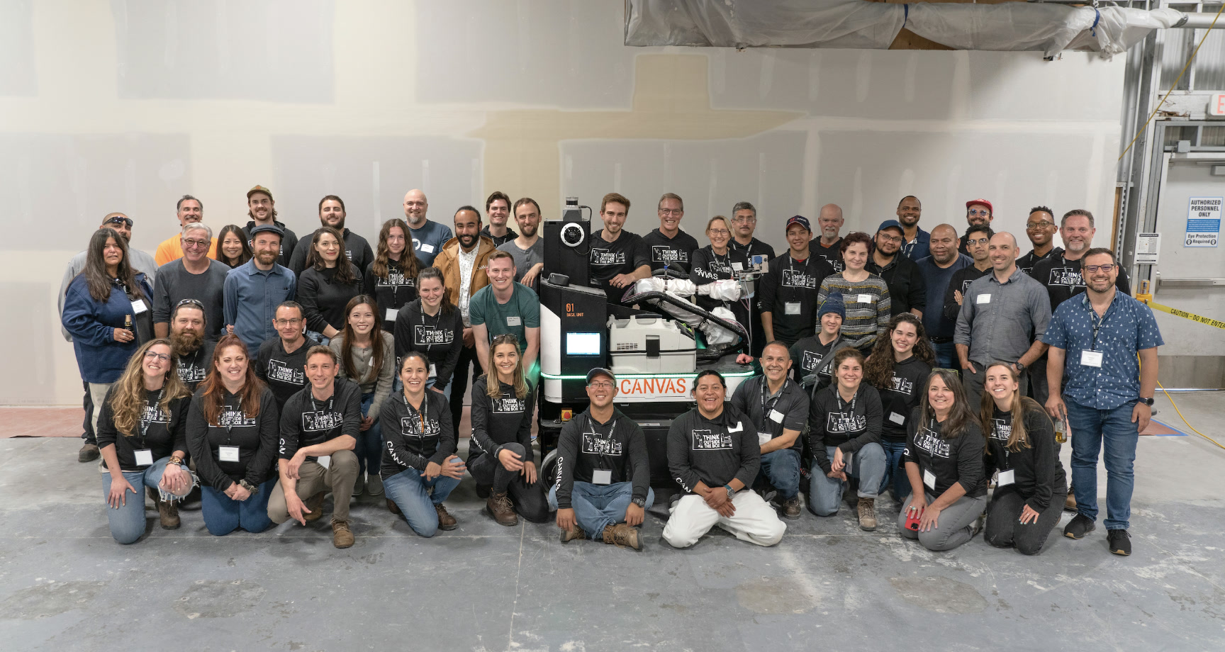 Canvas team with Basil drywall finishing robot