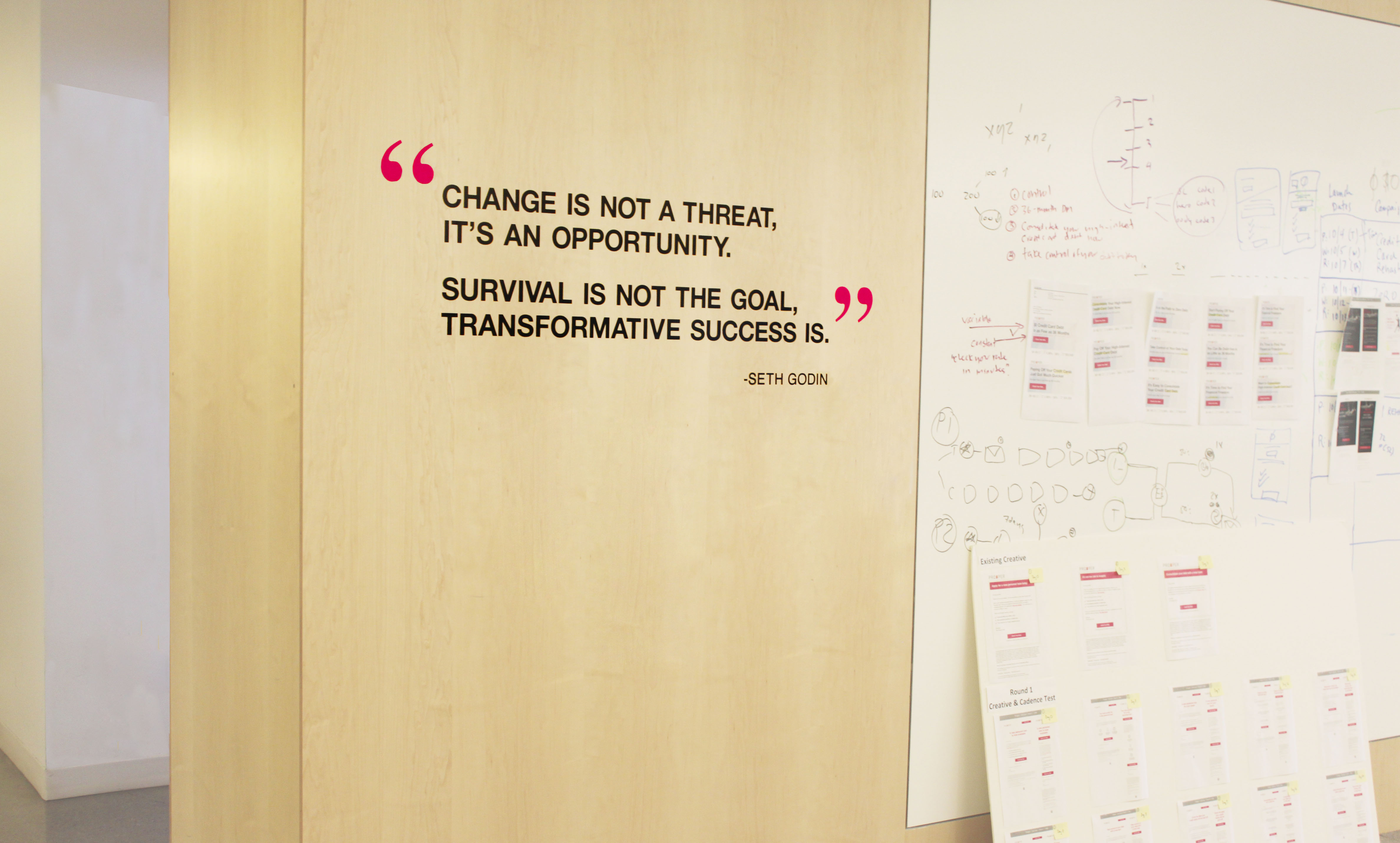 Seth Godin quote wall