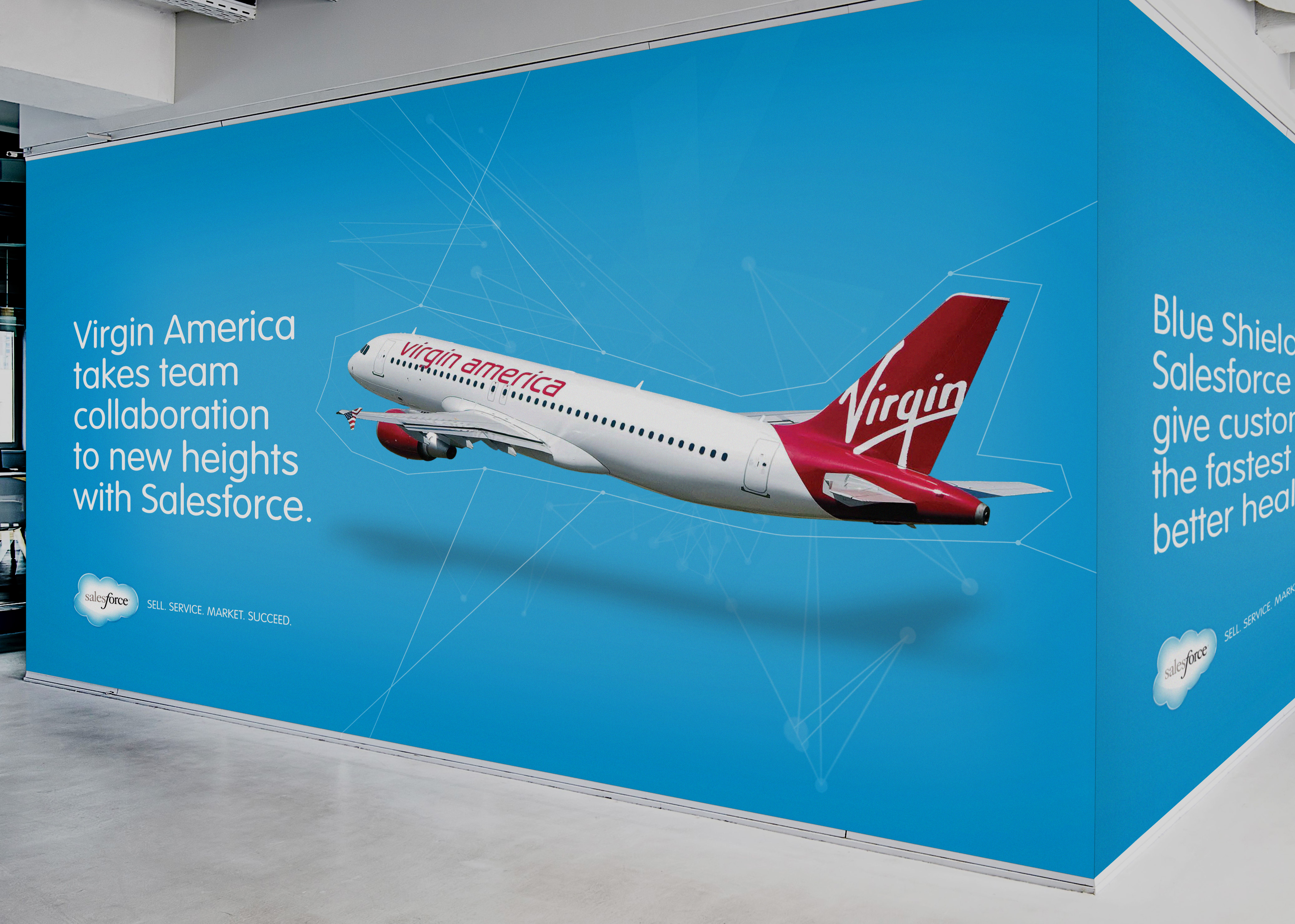 Dreamforce partnership wall Virgin America