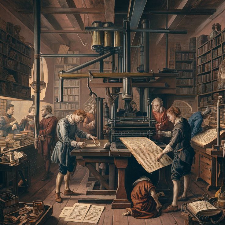 Gutenberg's printing press — the technology that dismantled the monopoly on knowledge